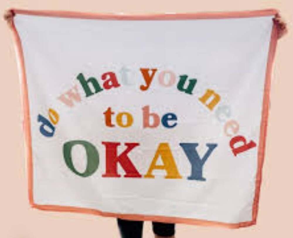 Be Okay Tapestry Blanket Wall Hanging,New with out tags,Pink/Pastel